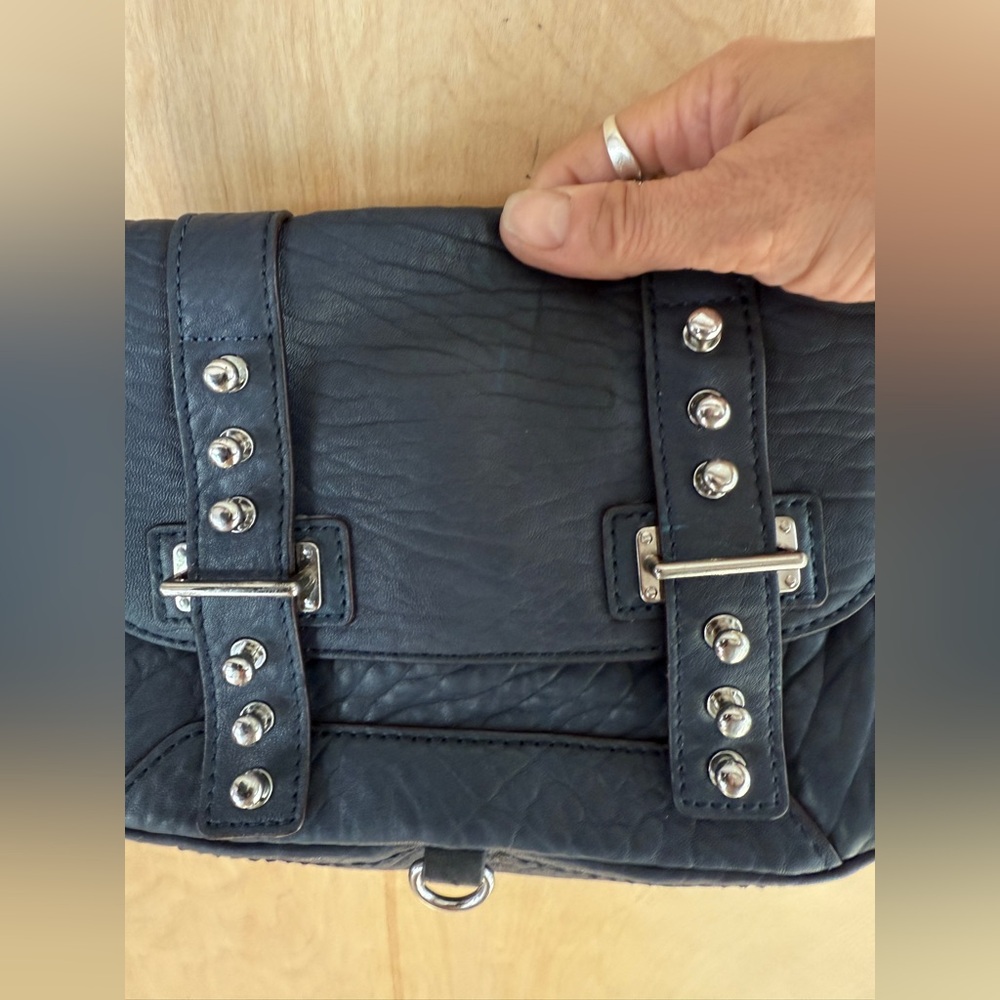 Rebecca Minkoff “Willi” Navy Studded Crossbody Bag - Picture 11 of 13